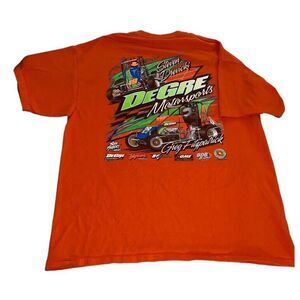Sprint Cars Graphic‎ Tee Men's XL STEVEN DREVICKI USAC East Coast Midgets Orange